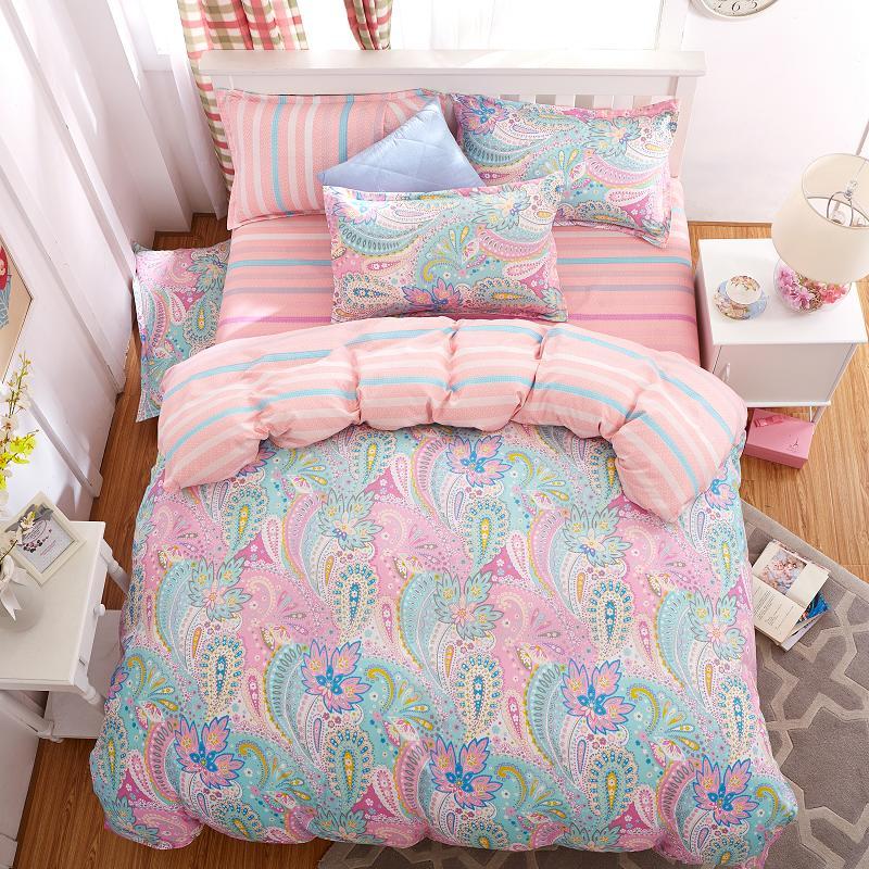 

UNIHOME Cotton Blend Duvet Cover Sets, Vintage Floral Pattern Design(hongfengjiaren, White