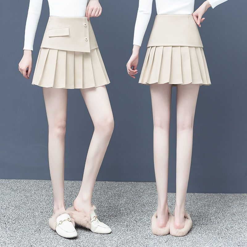 

Wool 2021 New skirts of women winter short high vintage skirt plissada y396 Q3TN, Unkkaqiseunk