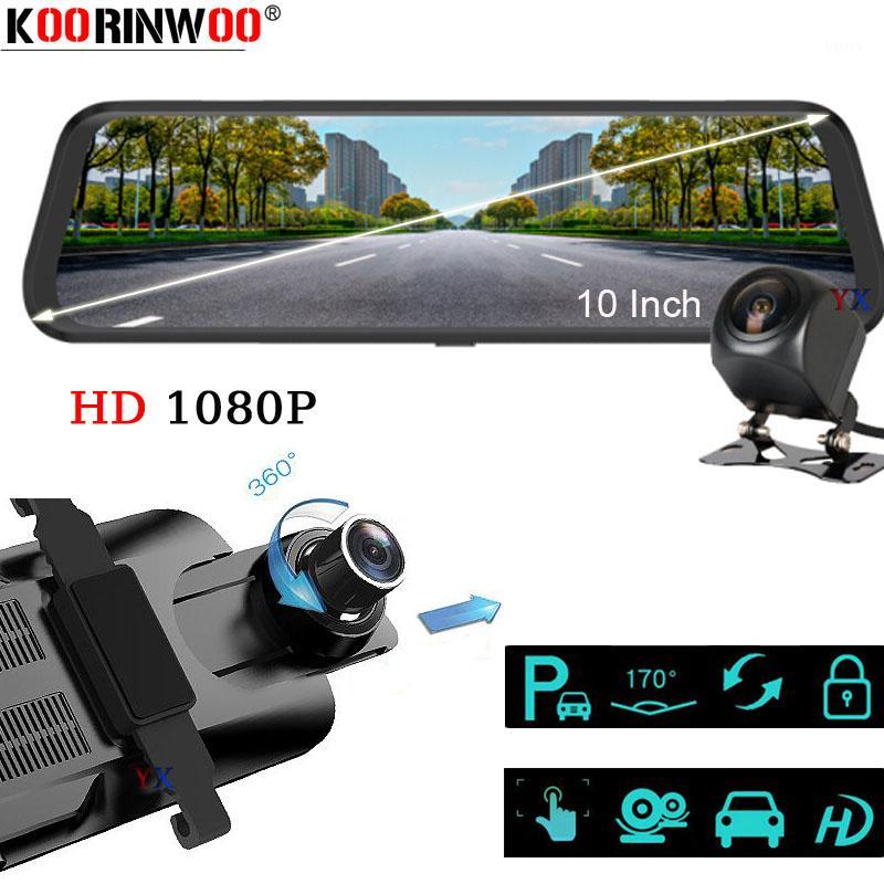 

Koorinwoo 2020 Car DVR Mirror Dual 9.68" Monitor 1920P Full Touch IPS Curved Screen Front Camera Rearview Camera Double Recorder1