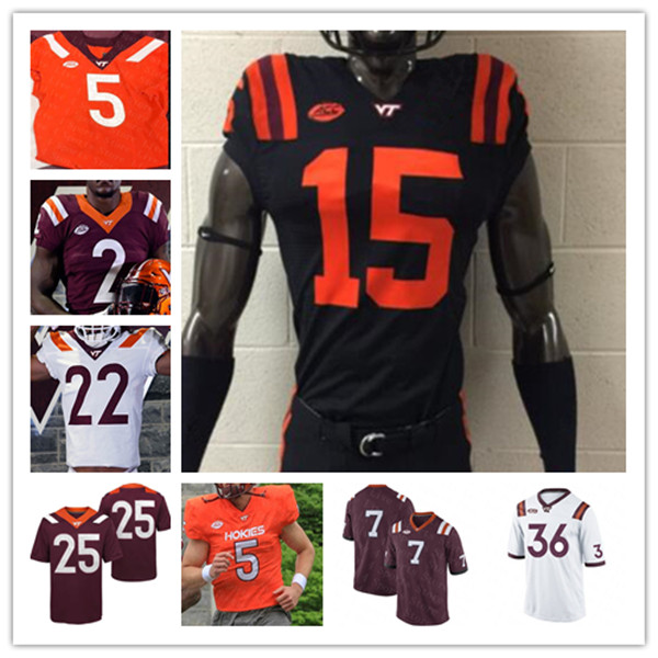 

Custom 2021 Virginia Tech Hokies College Football Jersey Hendon Hooker Khalil Herbert Chamarri Conner Braxton Burmeister Vick Chancellor 4XL, Men dark red