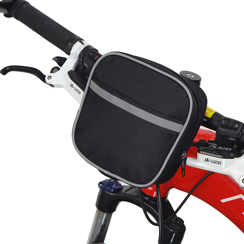 

Bicycle Bag on the handlebars MTB Bike on the steering wheel road bike Basket bicycle Cycling Reflective Bags, Black