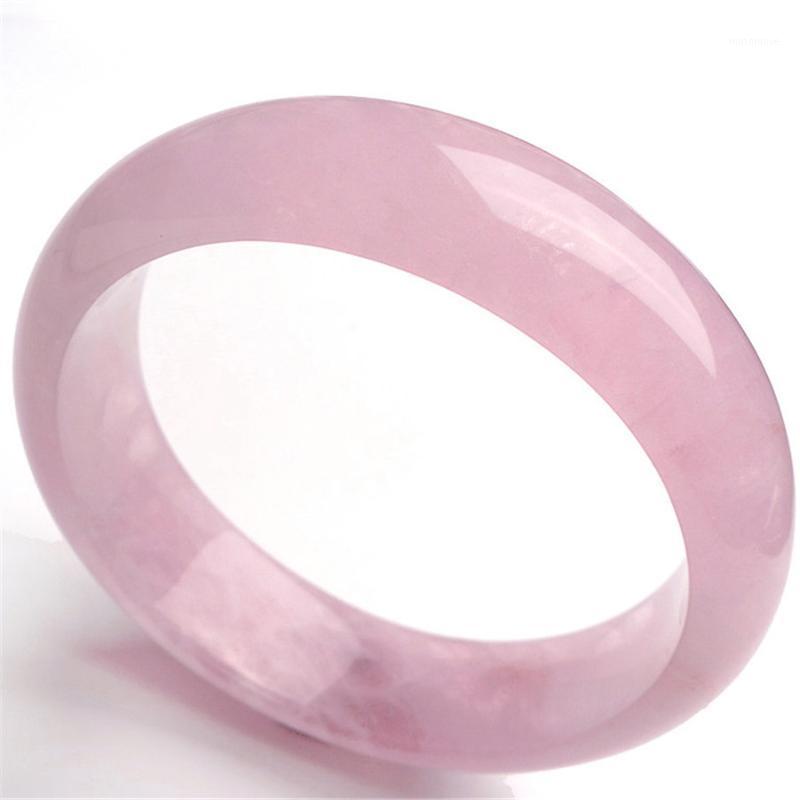 

Inner Diameter 61mm Genuine Natural Madagascar Rose Crystal Round Charm Bracelet Bangles Women1
