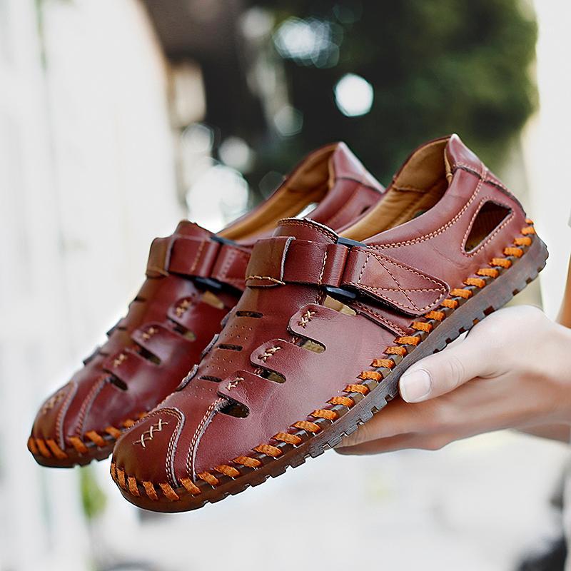 

mesh massage mannen homme fashion slippers sneakers zomer zapatillas sandalias deportivas hiking schuhe zomerschoenen work shoe1, Black