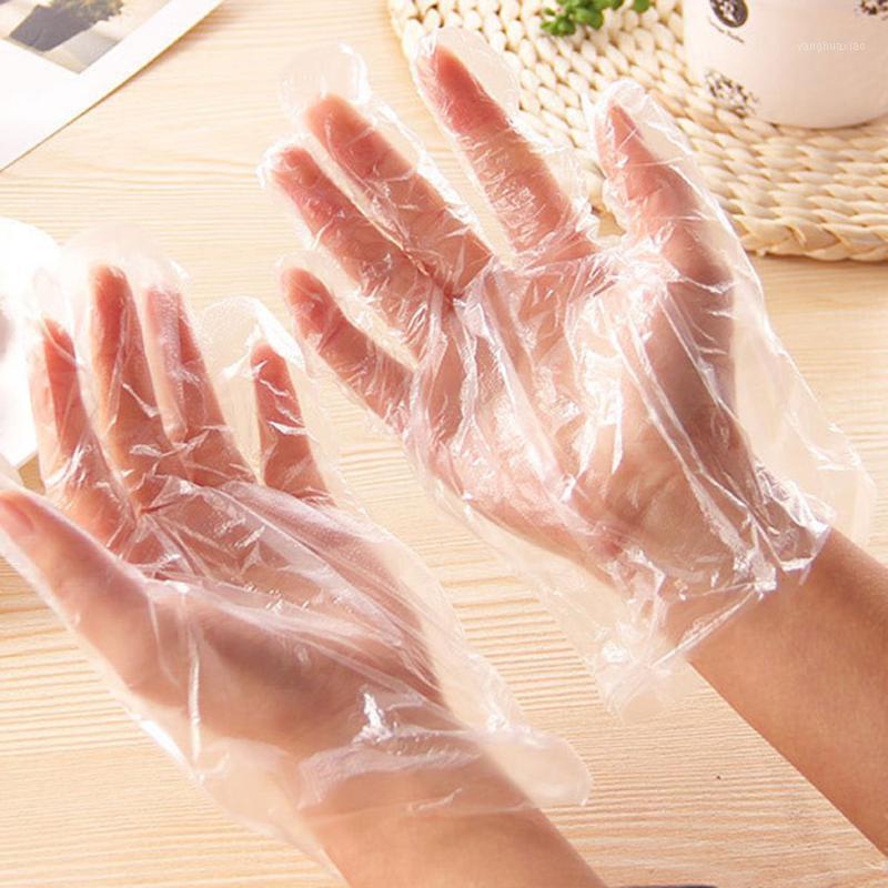 

Dining Disposable Gloves 50/100 Pcs Transparent Thickening Beauty Housework Cleaning Gloves Kitchen Home Dining Accessories1