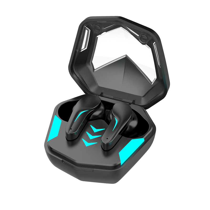 

Low Latency BT5.1 Version Automatic Back Even TWS Gaming Wireless Earphones Earbuds with Lamp Breath Light