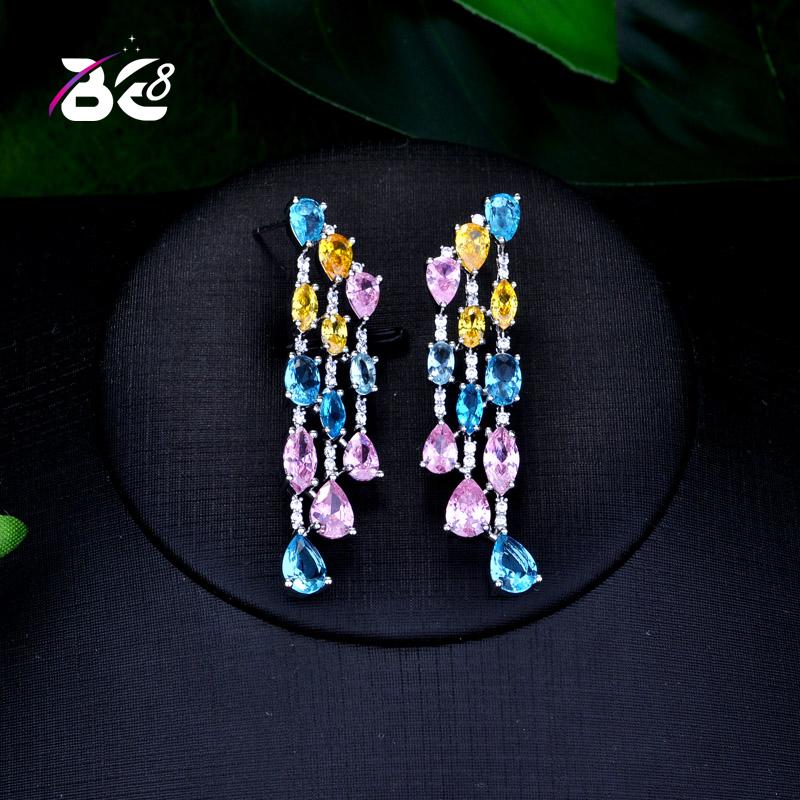 

Be 8 Brilliant Geometric Stick Micro Cubic Zirconia Drop Earring Pave Women Wedding Bridal Party Earring Jewelry Mujer ModaE736