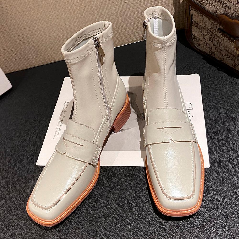 

2021 Women's High-quality Shoes Ankle Heels with Black, Boots Size 34-40 Gr3u