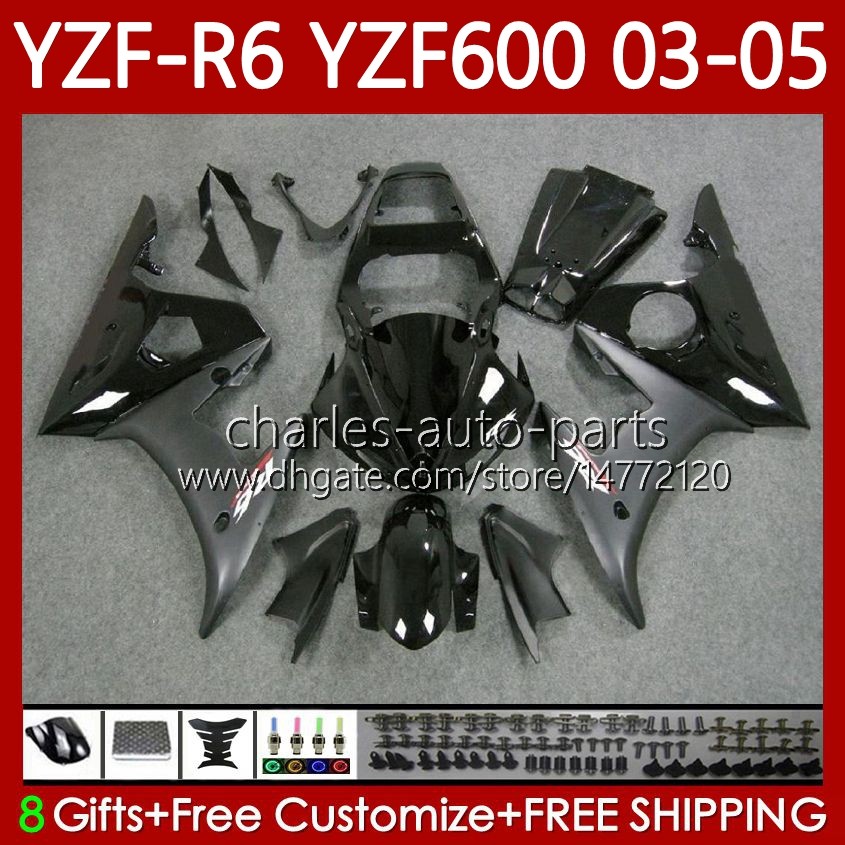 

OEM Fairings For YAMAHA YZF-R6 YZF R 6 600 CC black stock YZF600 YZFR6 03 04 05 Body 95No.1 YZF R6 600CC 2003 2004 2005 Cowling YZF-600 03-05 Motorcycle Bodywork Kit, No. 1