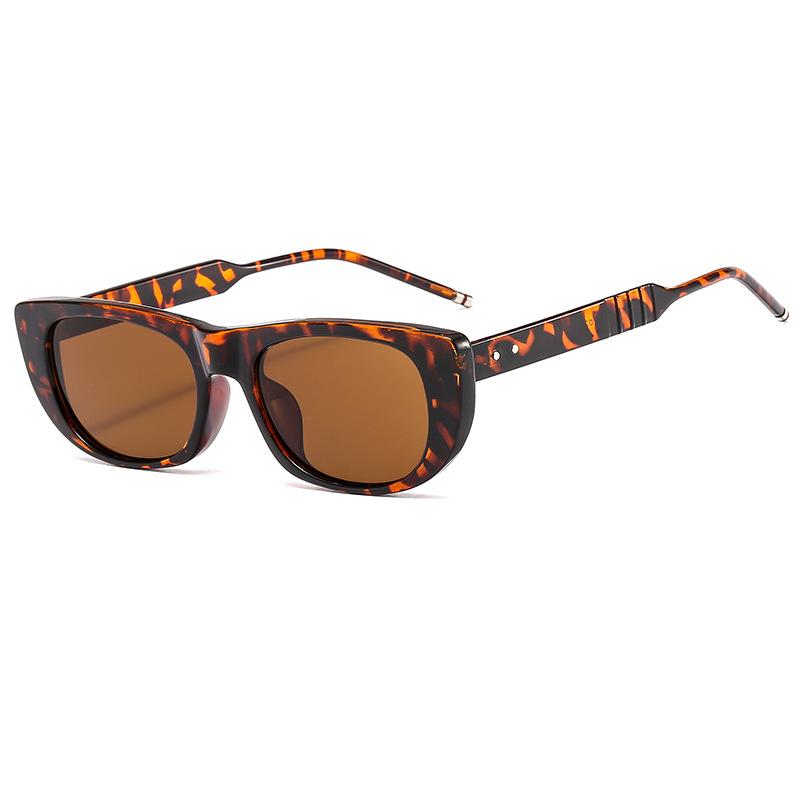 

Fashion Square Women Sunglasses Leopard Sunglasses All-match Street Shooting Trendy Glasses for Men and Women Abay UV400 Oculos