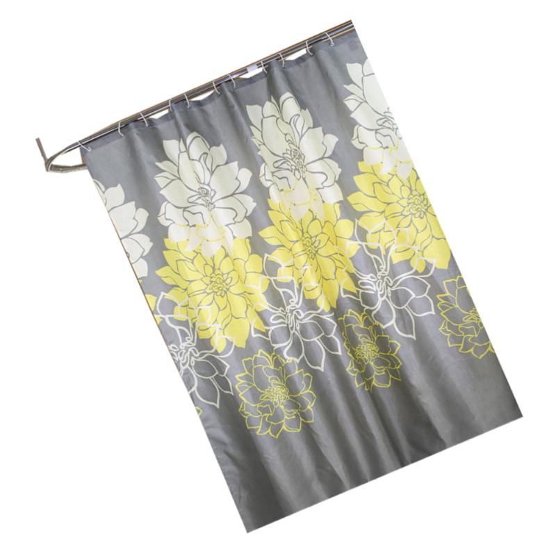 

Peony Flower Shower Curtain Household Bath Curtain Thicken Shower Waterproof Bath (Yellow