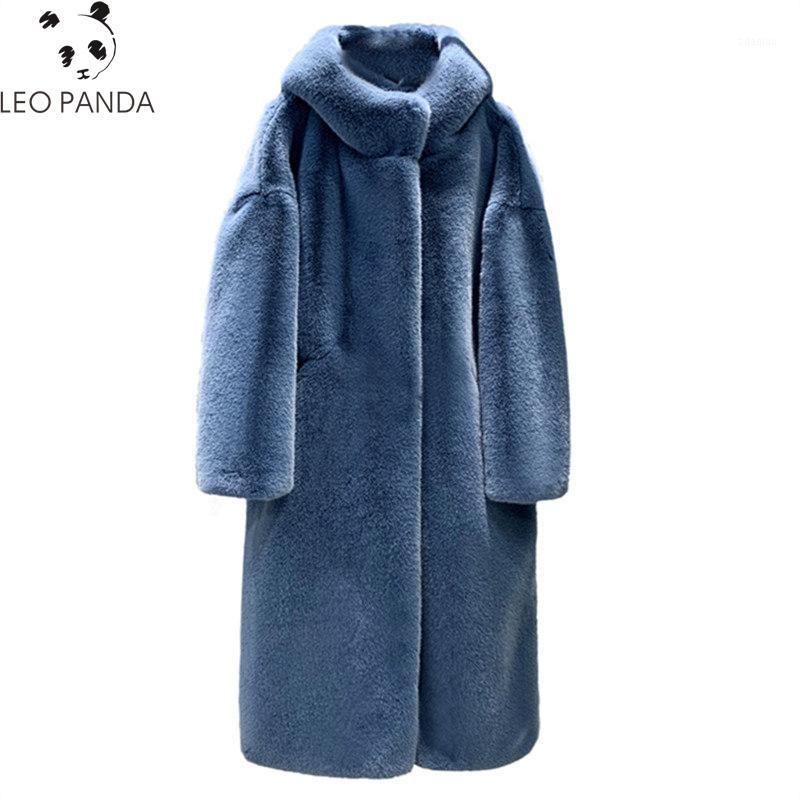 

2020 Autumn Winter Mink Women Fur Coat Clothes Plus Size Korean Streetwear Faux Fur Hooded Loose Thick Warm Long Coat Female1, Yellow