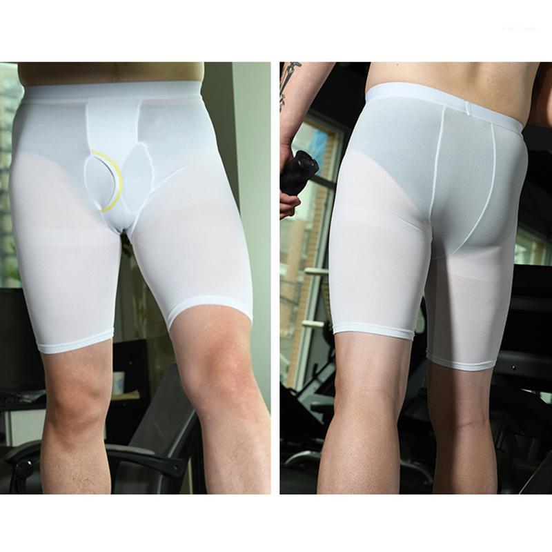 

Men Boxer Shorts Sports Gym Sheath Pouch Tight Pants Sports Pants Breathable EIG881, Black