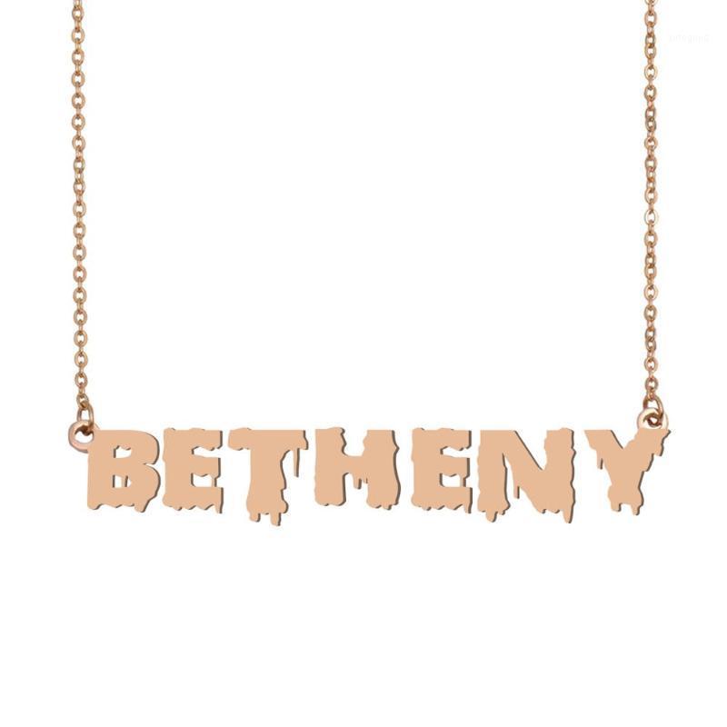 

Pendant Necklaces BETHENY Name Necklace , Cool Bloody Art For Halloween And Santa's Day Jewelry Gift Kids Boys Girls1
