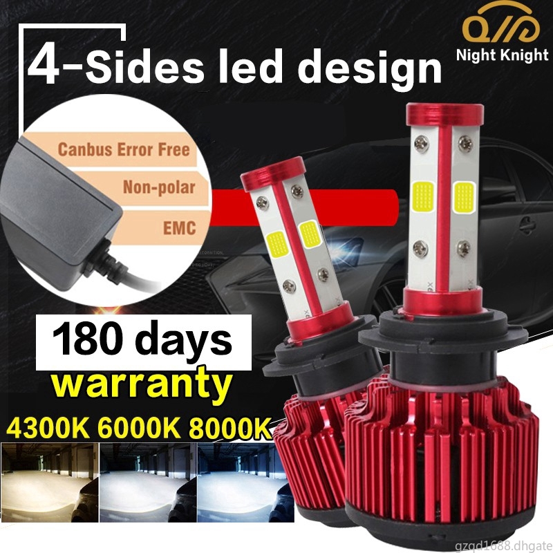 

2Pieces 4 Sides Led Design CanbusLED Auto Car Headlight 16000LM H4 H1 H7 H8 H9 H11 H16 9005 HB3 9006 HB4 LED Bulb Fog Light