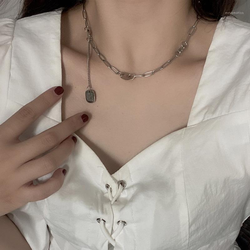 

Titanium Steel Letters Coin Chokers Necklace for Women Femme Gold Color Alloy Linked Chain Pendant Necklace 2020 Fashion Jewelry1