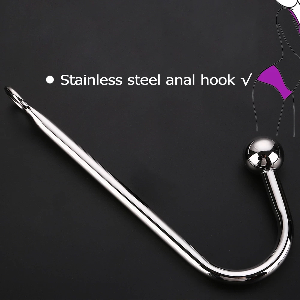 

Anal Hook Stainless Steel Sex Toys for Man Metal Butt Hook Dilator Prostate Massager Chastity Device Anal BDSM Gay Fetish Toys