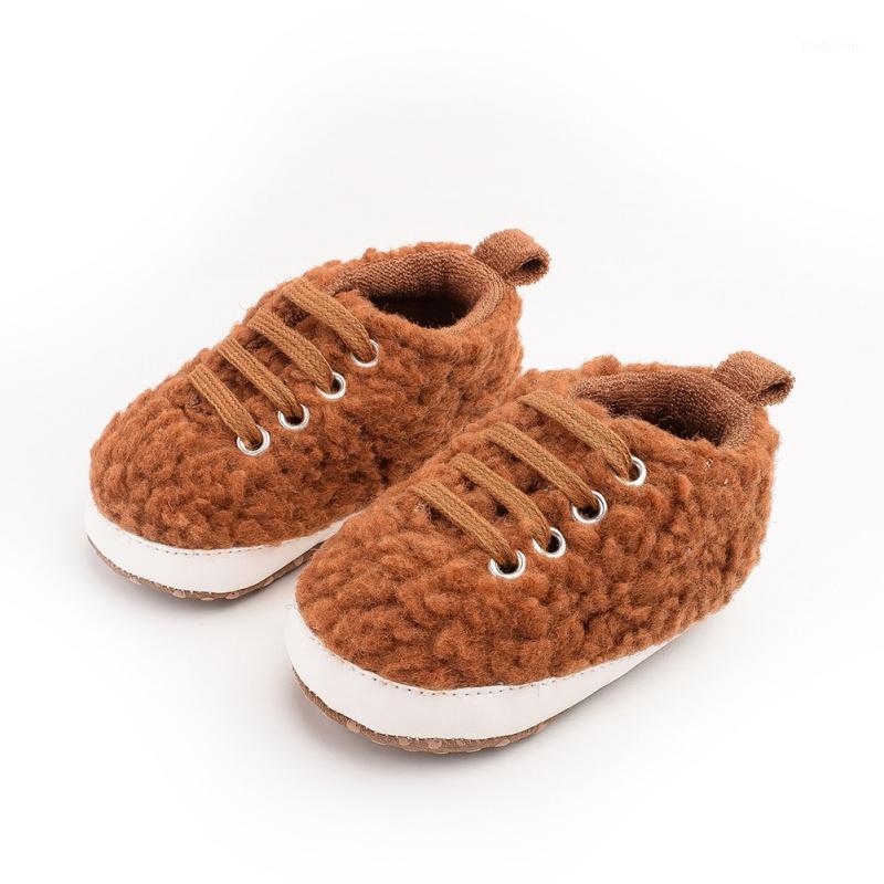 

Winter Baby Kids Shoes Boys Girls Anti-Slip Solid Color Walking Shoes Toddler Plush Soft Soled Sneakers -18M new arrive1, Black