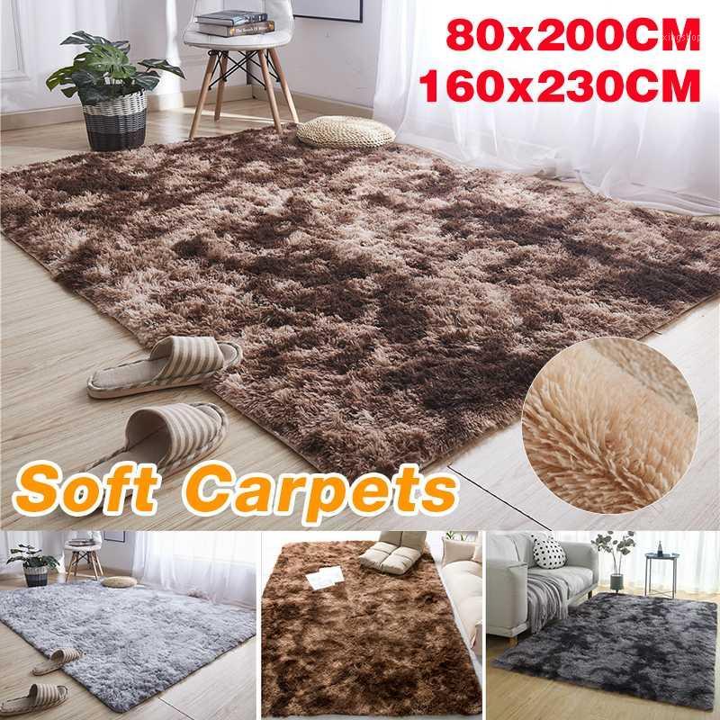 

Tie Dyeing Plush Soft Carpets For Living Room Bedroom Anti-slip Floor Mats Bedroom Water Absorption Carpet Rugs Home Decoration1, Light grey