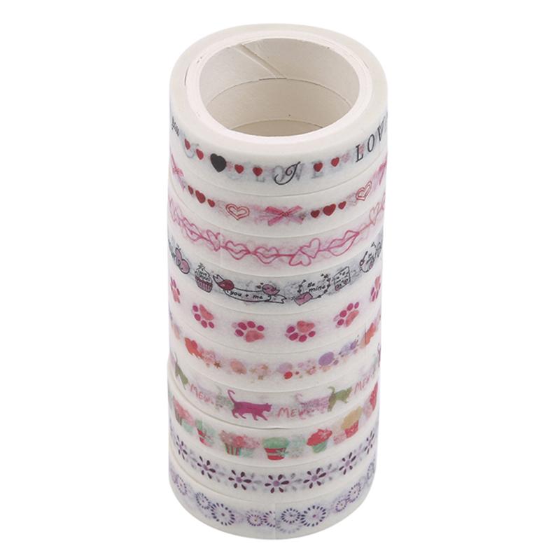 

10 rolls/set Dream Water Blue Series Decorative Paper Washi Tape Set Japanese Stationery Kawaii Scrapbooking Supplies Stickers