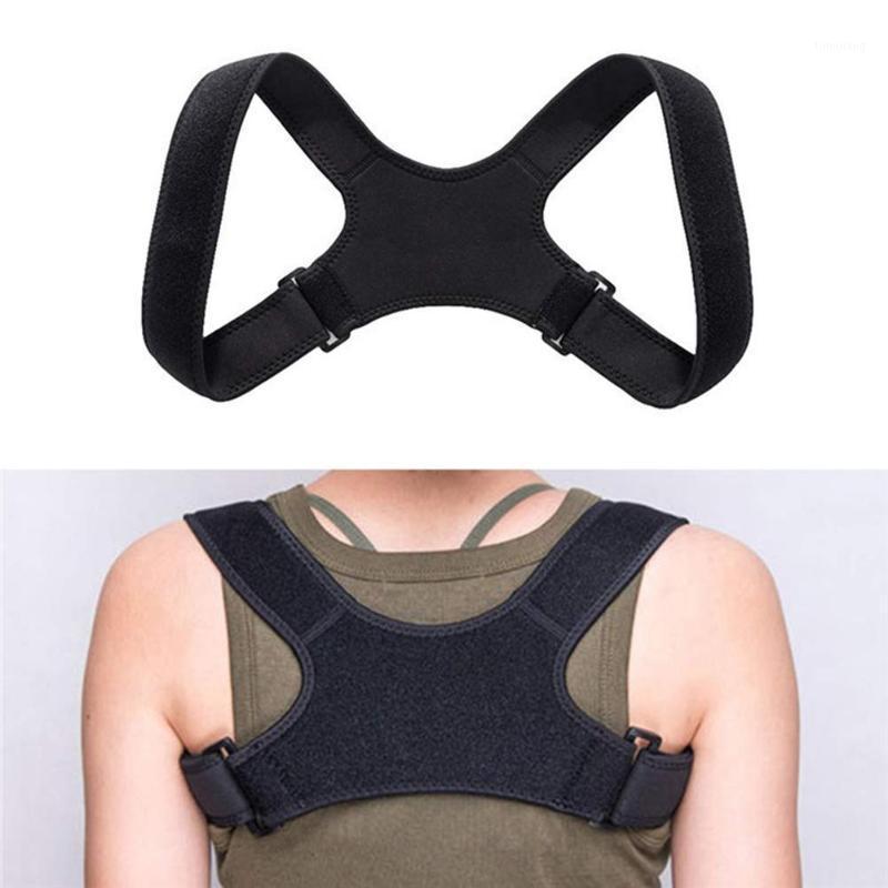 

Back Protection Adjustable Therapy Back Posture Corrector Clavicle Support Brace Shoulder Belt Pain Relief Corrector Brace1, Black