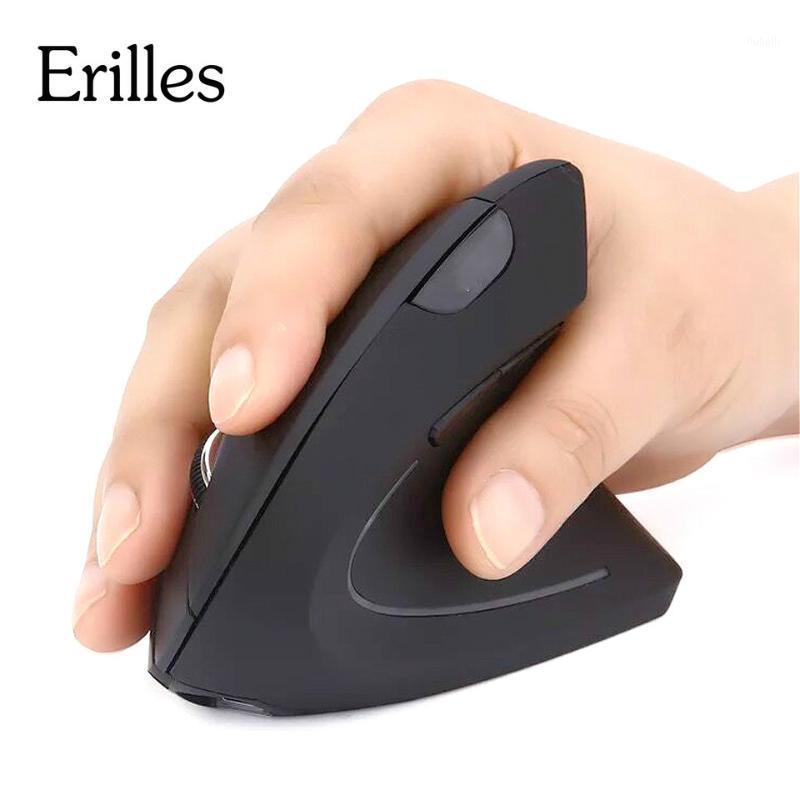 

Erilles 2.4G Wireless Vertical Ergonomic Mouse USB Optical Mause 800/1200/1600DPI Colorful Light Wrist Computer USB Mice1