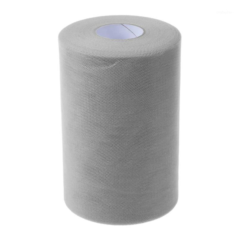 

1 roll Decoration Tulle 90m x 15cm for Deco of Car Banquet Wedding Party Procession Handicraft gray1, Gray