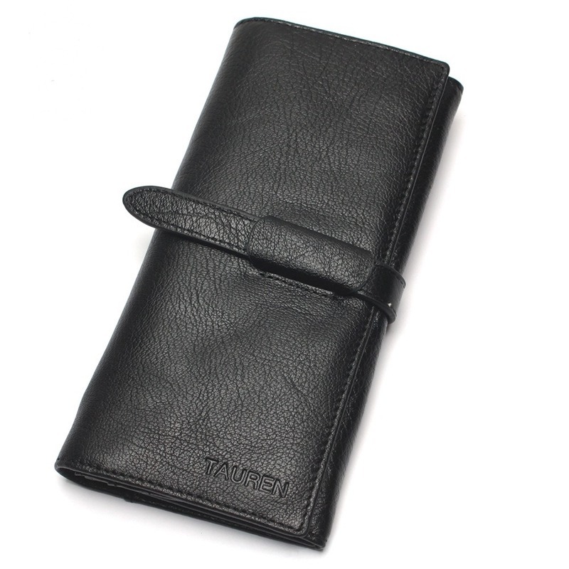 

2020 Luxury Female Male Wallet Unisex Purse Vintage Long Leather Genuine Bag Hwu0, Dark brown.