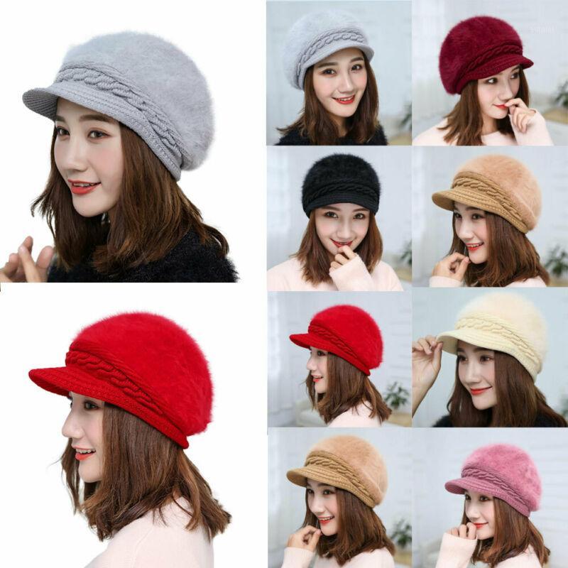

2020 Newest Hot Women's Winter Warm Knitting Beanie Hat Slouch Baggy Crochet Ski Visor Beret Cap1, Black