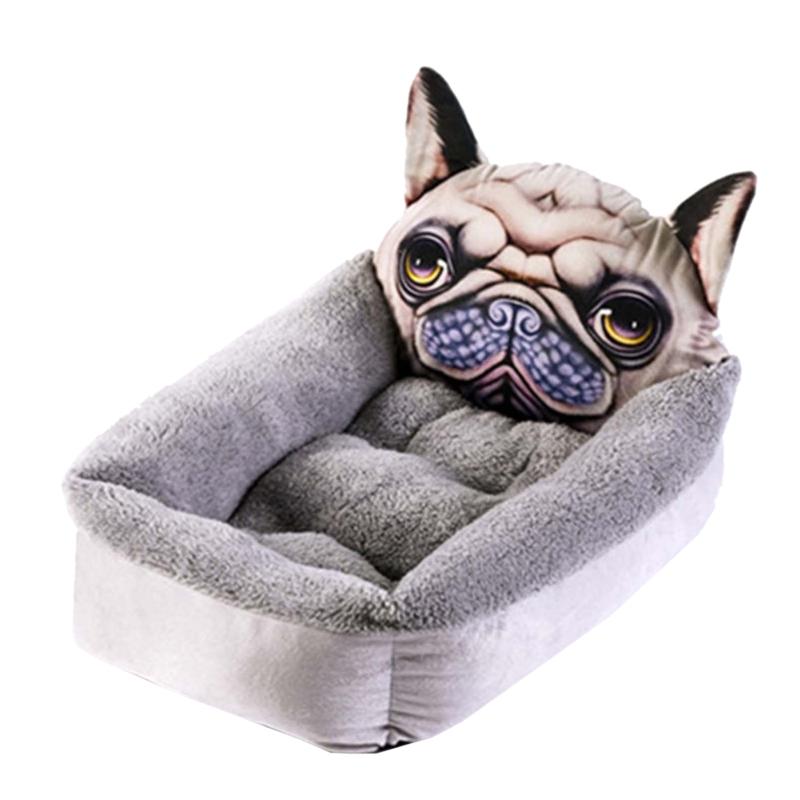 

Cute Cartoon Plush Pet Sleeping Bed Warm Winter Cat Nest Mat Washable Kennel Lovely Dog Bed Sofa Cushion Fluffy Soft Household P