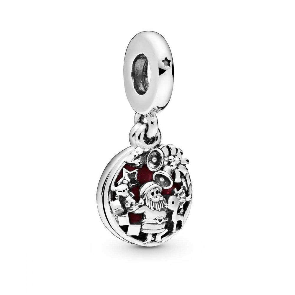 

Factory wholesale 100% 925 Sterling Silver Santa Love Peace Joy Christmas Dangle & Red Enamel Charm Bead Fits European Jewelry Charm Bracelets