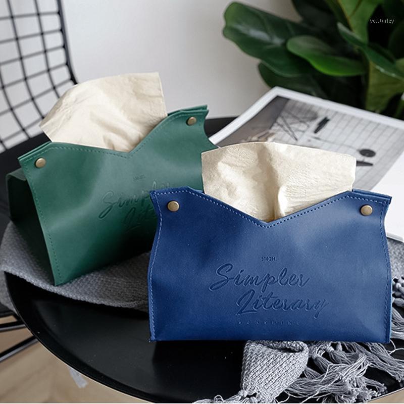 

Nordic Leather PU English Tissue Box Storage Bag Napkin Holder Box Home Organizer Decoration Accessories For Kitchen Livingroom1