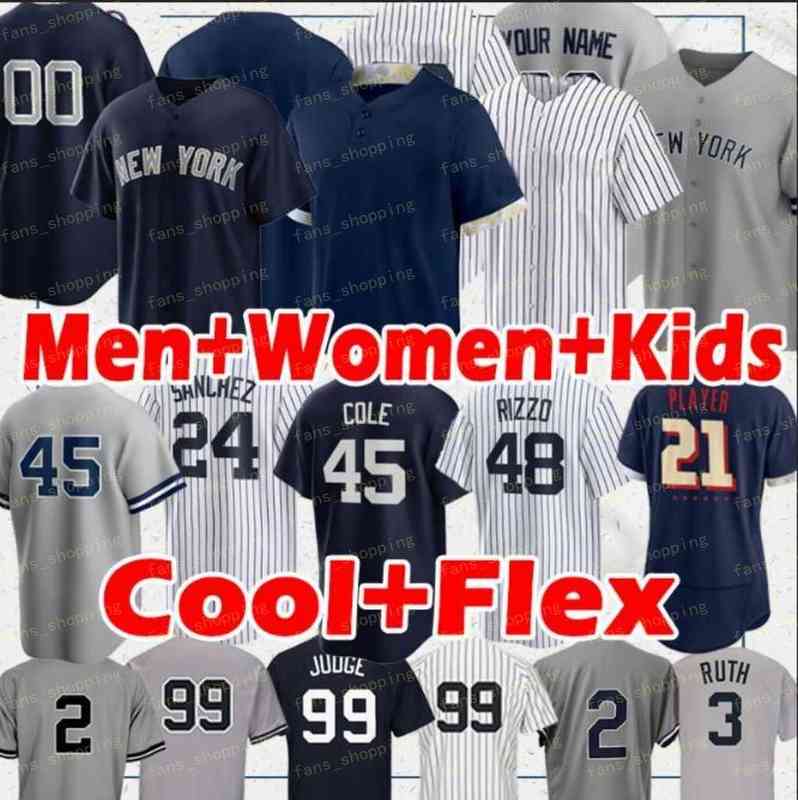 

New 99 Aaron Judge 27 Giancarlo Stanton Jersey York 48 Anthony Rizzo 45 Gerrit Cole Derek Jeter Baseball Jerseys Mariano Rivera Mantle Aroldis Chapman DJ LeMahieu, Youth