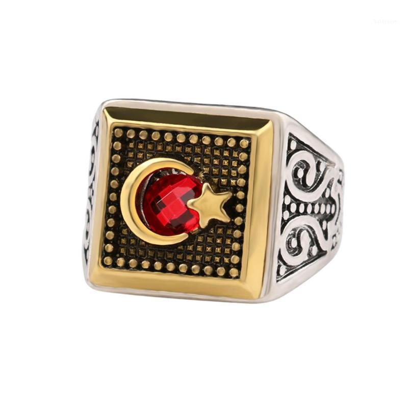 

Vintage Silver Big Red Stone Muslim Turkey Rings for Women Fashion Jewelry Valentine's Day Gift1