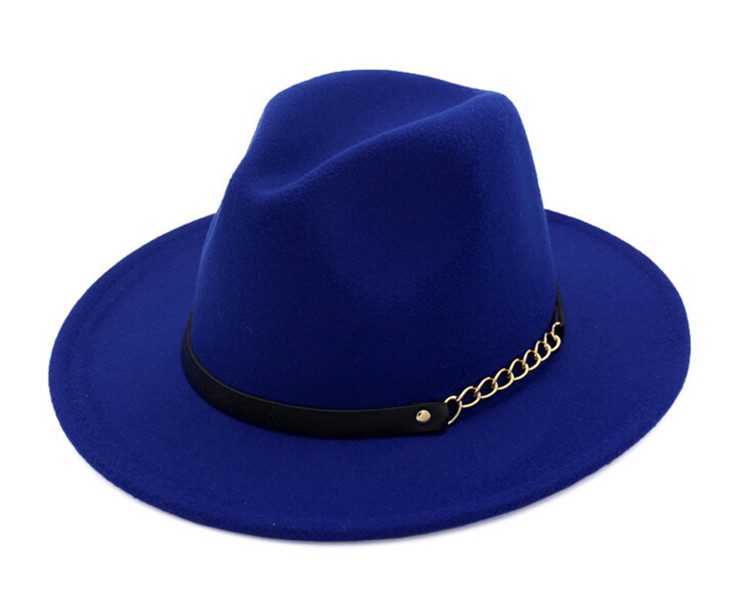 

Luxury-Fashion TOP hats for men & women Elegant fashion Solid felt Fedora Hat Band Wide Flat Brim Jazz Hats Stylish Trilby Panama Caps 5 pcs, Multi