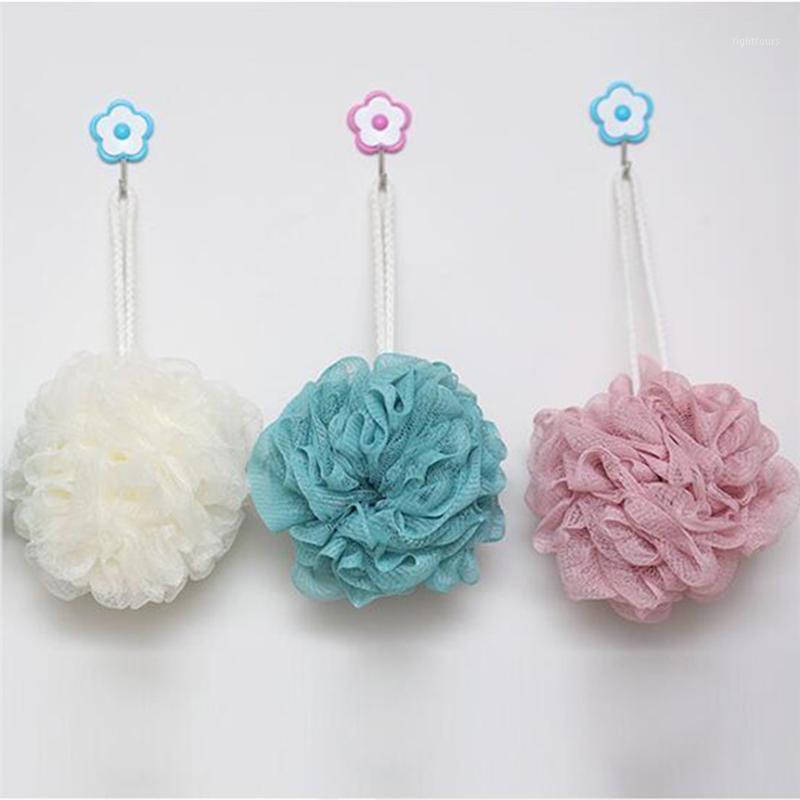 

mesh ball flower bath Shower Sponge Pouf Mesh Ball Exfoliating Scrubber Shower Tools Bathroom Accessories 0417#1
