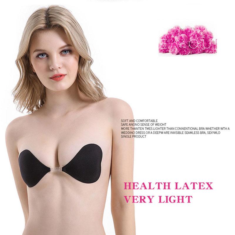 

Cute Heart-shaped Nipple Cover Ladies Thin Gather Bra Invisible Women Underwear Breathable Seamless Silicone Breast Petals 30, Black