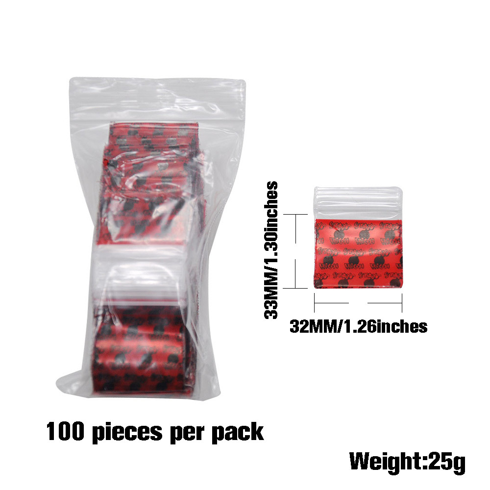 

Red Mini Miniature Zip Grip Plastic Packaging Bags Food Candy Jewelry Resealable Bag Thick PE Self Sealing Small Package Storage Gift