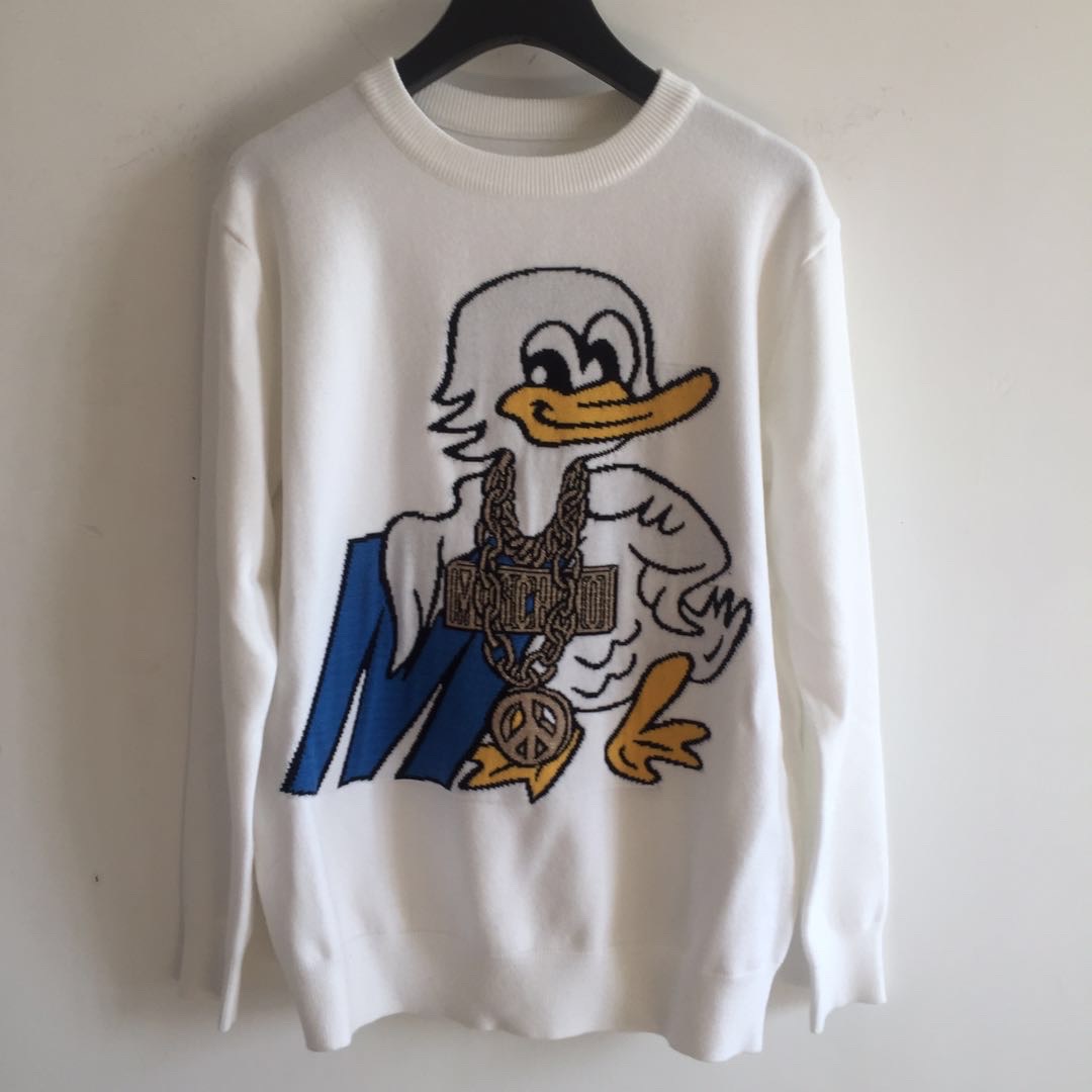 

Milan Runway Sweater 2021 O Neck Long Sleeve Print Women's Sweaters High End Jacquard Pullover Women Designer Sweater 0106-6, White;black