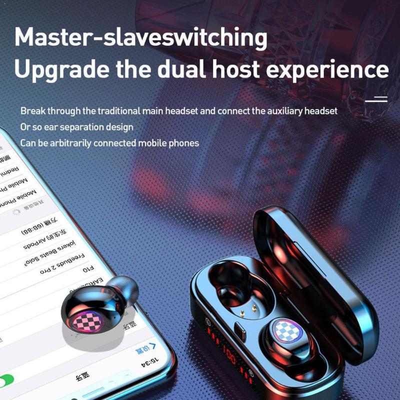 

TWS 5.0 wireless Bluetooth Earphone Headphones V7 V8 Ear Ear Sports For Android Buds Headphone LED Earbuds Headset Phones Z8X8, Black