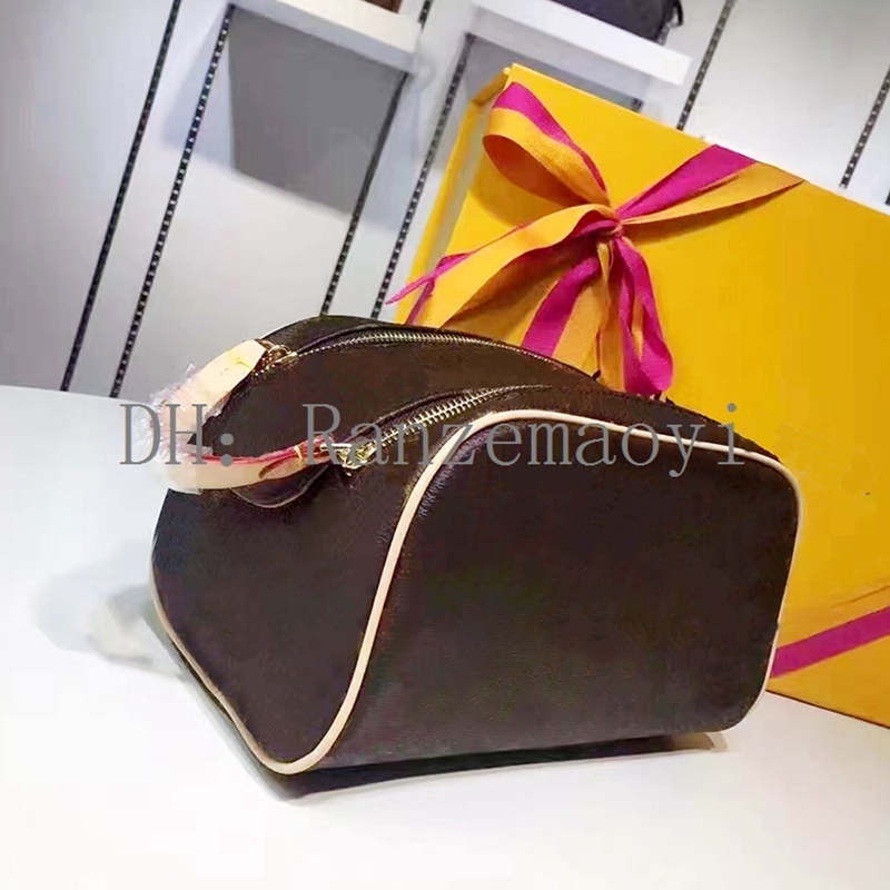 

Newest Wholesale Cosmetic Bag Women Big Travel Organizer Bag For Men Storage Wash Bag Make Up Purse Men Double Zipper Purse Cosmetic Case 01, Black checked