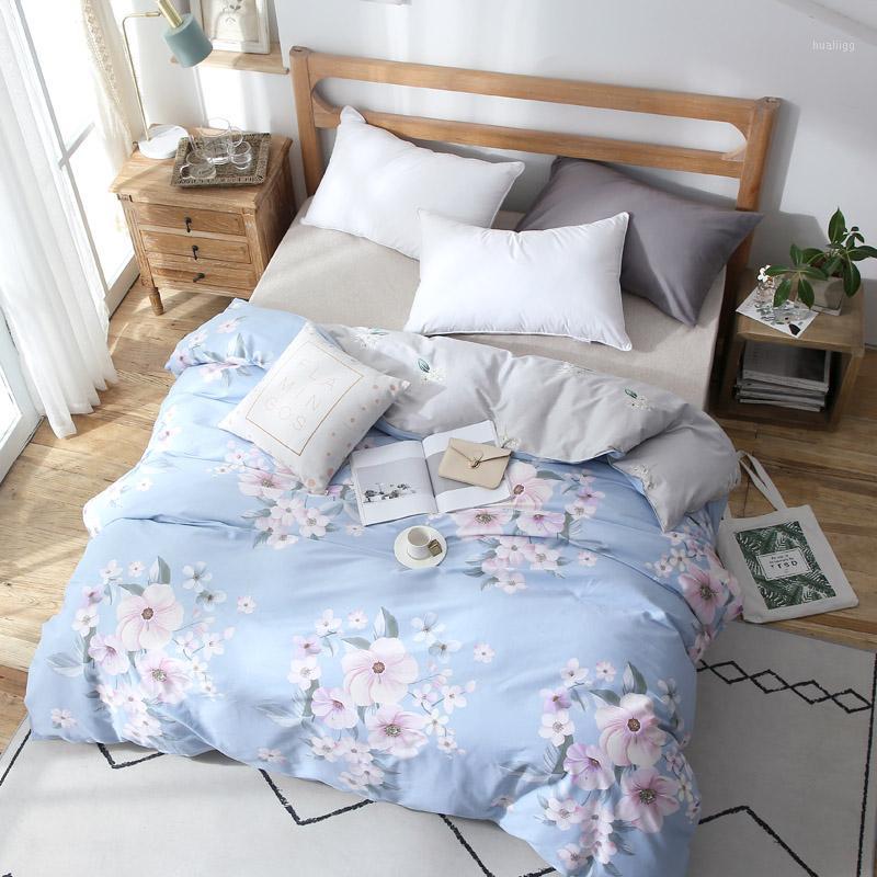 

1Pcs Duvet Cover Modern Blue Print Quilt Cover Skin Care Cotton Bedclothes /180x220cm/200x230cm Size Mf1, 05