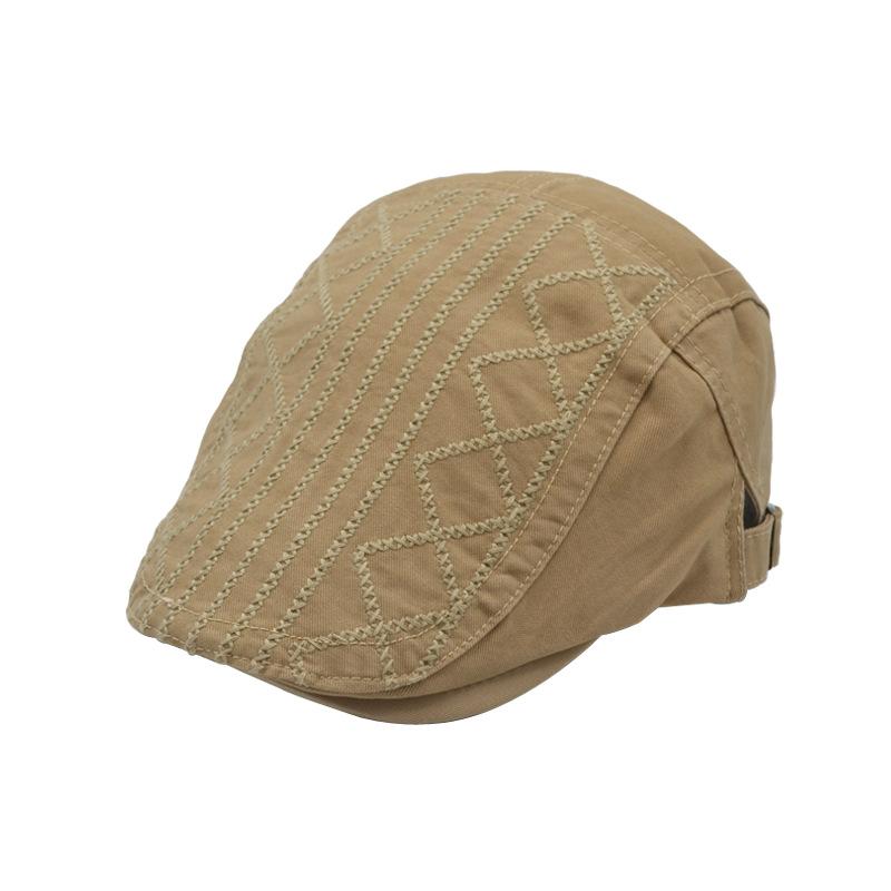 

Berets Summer Cotton Beret Caps For Men Women Fashion Letter Embroidery Peaked Cap Outdoor Sun Hat Casquette Hats, Black