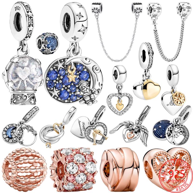 

Other 925 Sterling Silver Sparkling Stars Openwork Family Tree Dangle Charm Fit Original Bracelet Pendant Beads