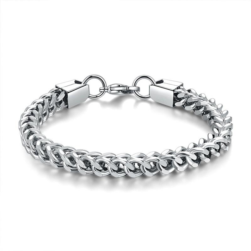 

bracelet men stainless steel charm Men'sbracelets hip hop Steel color gold bracelet snap jewelry hand male accessories wholesale
