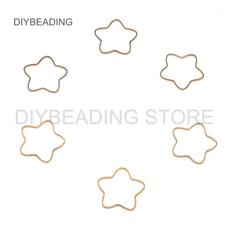 

50-1000 Pcs Brass Component for Jewelry Making Outline Flower Charm Link Connector Earring Necklace Finding Lots Wholesale1
