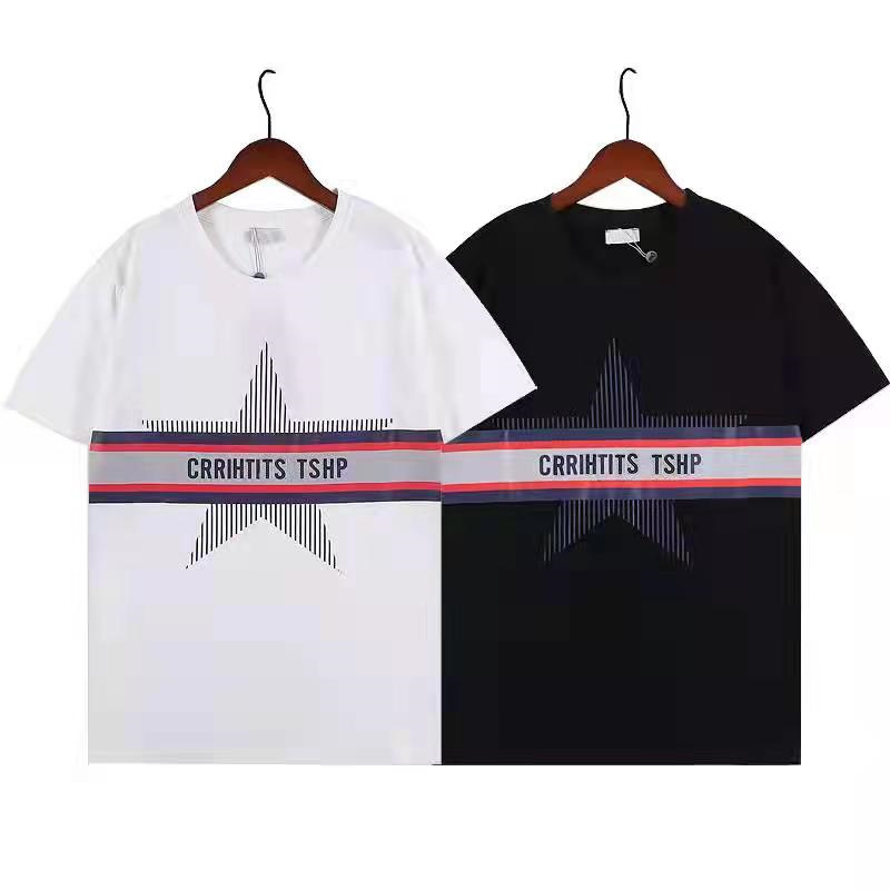 

Men's T-shirt, 100% cotton top, polo shirt, cotton short sleeves, cool and breathable designer bar, geometry lovers, fashion letters, casual wear, White;black