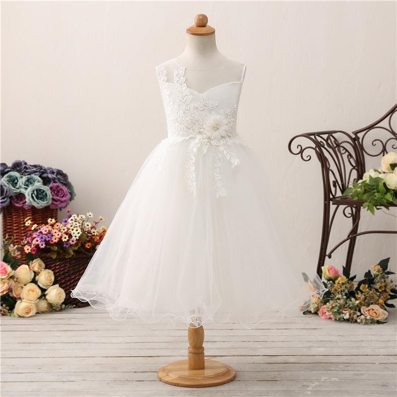 

Ivory Flower Girl Dresses Vestidos Comunion Formal Dress Comunion Decoracion Flower Girls Dress, As pic