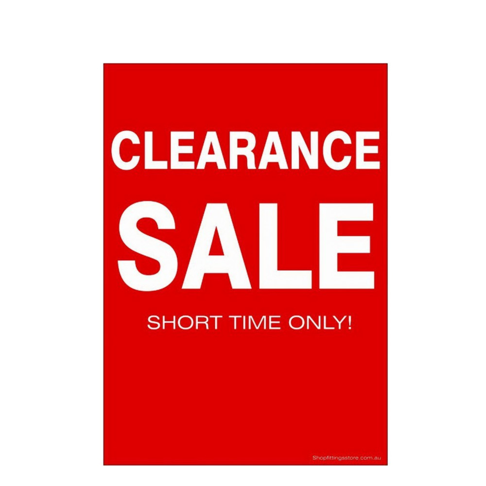 CLEARANCE SALE Sign Cards A4 Advertising Poster Price Tag Paper Supermarket Store Ceiling Shelf Desk Counter Table Top Banner-image-755047223