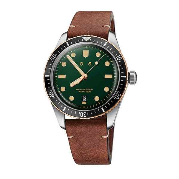 

Simple Style Luxury Brand ORIS Watches for Men Sixty-Five Date Analog Steel Dial Leather Strap Black Green Waterproof Fashion