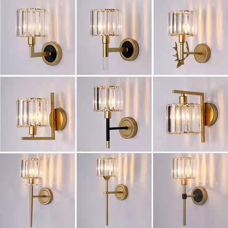 

Crystal Wall Lamp Bedroom Wall Lamp Living Room Light Dining Room Canteen Light Hotel Luxury